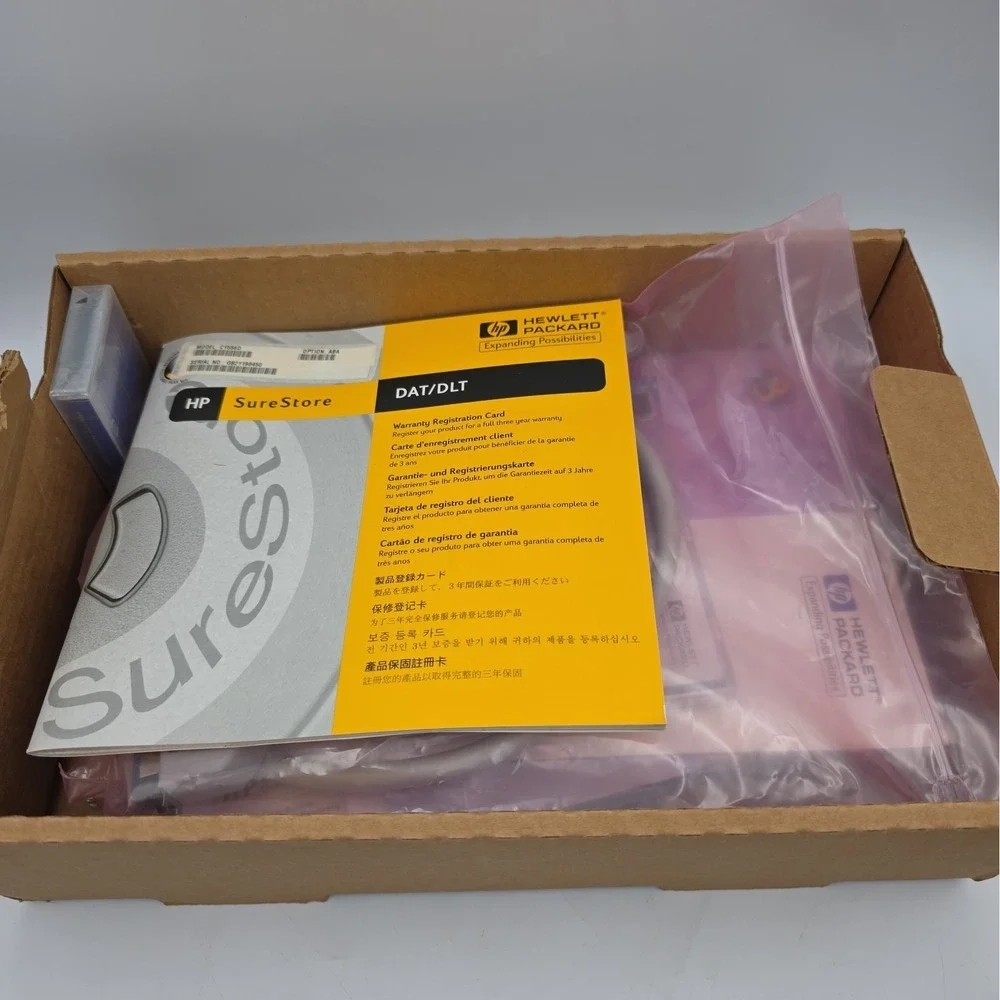 HP Surestore DAT24 External Tape Drive With Accessories Open Box New